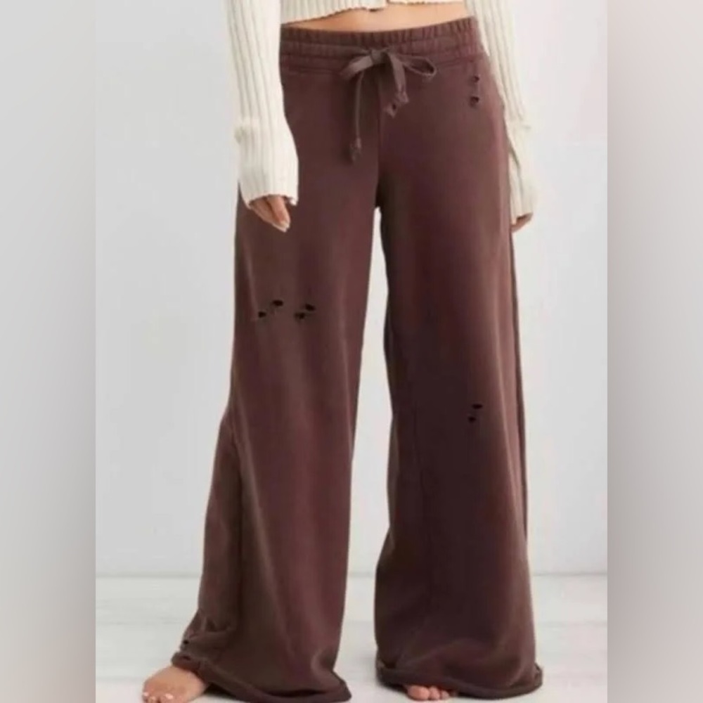 Aerie Wide Leg Sweatpants